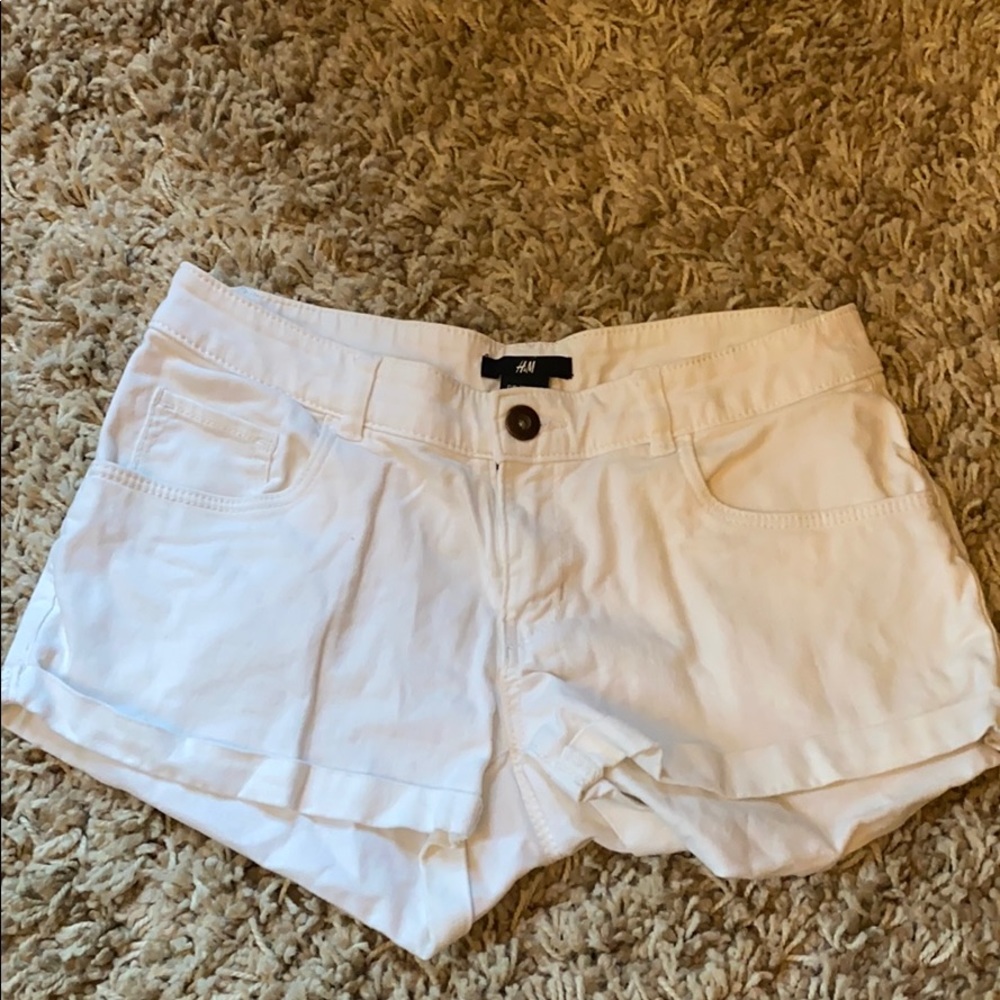 H&M Twill Shorts - Sz2 WHITE